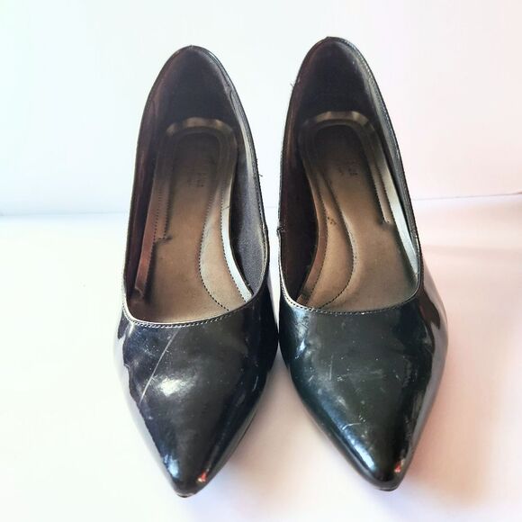 Comfort Plus Women's Black  Patent Leather Padded Non-Slip Pumps US 9.5 - Picture 3 of 6